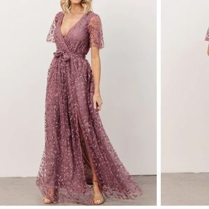 Baltic Born Marseille Embossed Maxi Dress Lavender